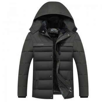 drop shipping Winter Jacket Men -20 Degree Thicken Warm Parkas Hooded Coat Fleece Mans Jackets Outwear Jaqueta Masculina LBZ31