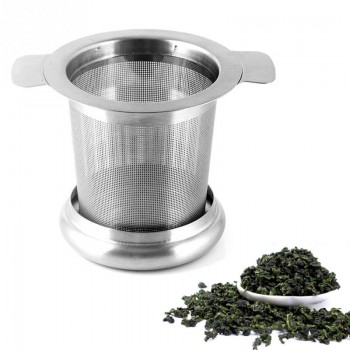 Tea Infuser Stainless Steel with Lid as Drip Tray Tea Strainer YH-460103