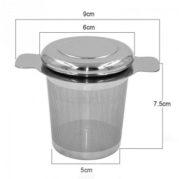 Tea Infuser Stainless Steel with Lid as Drip Tray Tea Strainer YH-460103