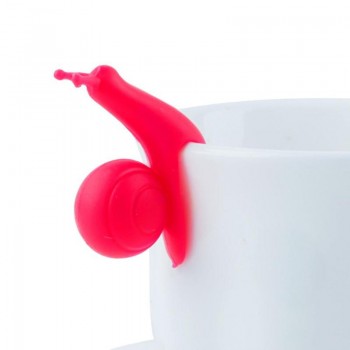 6pcs Silicone Tea Infuser Snail Recognizer Device Tea Bag Hanging Snail Mug Cup Clip Label Party New Year Supplies Color Random