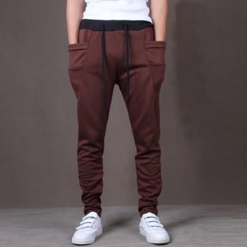 Casual Men Pants Unique Big Pocket Hip Hop Harem Pants Quality Outwear Sweatpants Casual Mens Joggers TOP HERE Mens Trousers