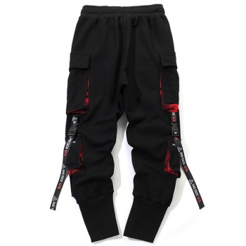 AELFRIC Ribbons Pockets Harem Pants Men Autumn Winter Casual Sweatpants Hip Hop Joggers New Design Slim Fit Pencil Pants KJ132