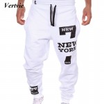 VERTVIE 2019 Thin Men Letter Print Sweatpants Joggers Male Calca Masculina Hip Pop Casual Trousers Track Pants Clothes