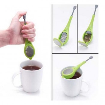 New Tea Infuser Built-in plunger Healthy Silicone Reusable Tea bag Plastic Teaamp;Coffee Strainer Measure Swirl Steep Stiramp;Press