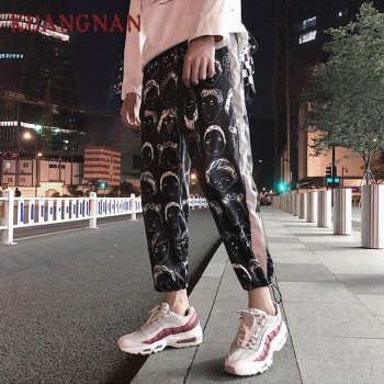 KUANGNAN Reflective Streetwear Pants Men Jogger Ankle-Length Harem Pants Men Clothes 2018 Joggers Trousers Men Pants Casual XXL