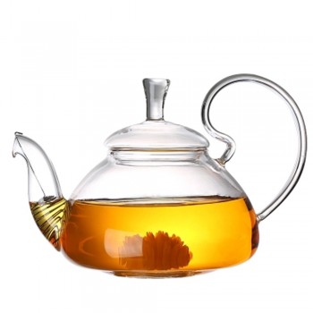 600 - 1200ml Heat-resistant Glass Teapot Flower Tea Kettle Puer Herbal Blooming Teapot Microwavable Stovetop Safe TeaPot Teaware