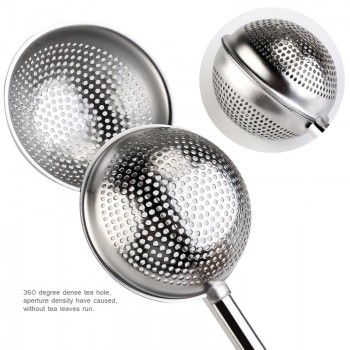 2018 New High Quality Convenient Ball Shaped Stainless Steel Silver Push Style Tea Infuser Strainer Tea Infuser Tool