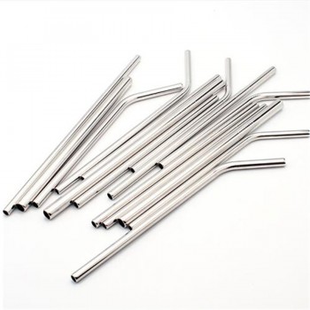 2/4/8Pcs Drinking Straw Reusable Straws with Cleaner Brush Set High Quality Eco Friendly Stainless Steel Metal Straw For Mugs