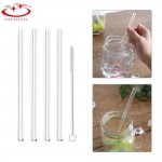 2 PC Reusable and Temperature Resistant Environmental Glass Water Drinking Straws with Brush Wedding Birthday Party