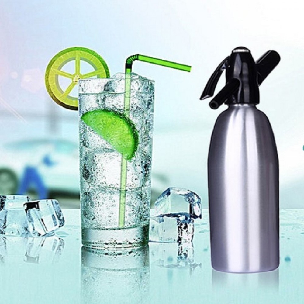 DIY Soda Water Siphon Home Drink Juice Machine Bar Beer Soda Syphon Maker Steel Bottle Soda Stream Foam Cylinders Co2 Injector