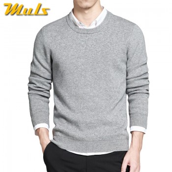 2017 Spring mens pullover sweaters Simple style cotton O neck sweater jumpers Autumn Thin male knitwear Blue Gray Black M-4XL