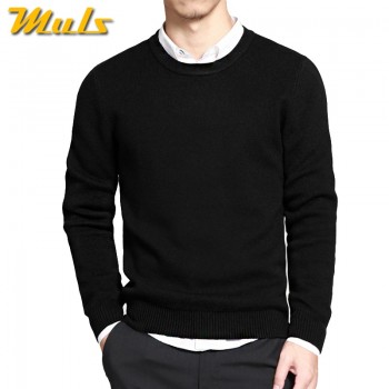 2017 Spring mens pullover sweaters Simple style cotton O neck sweater jumpers Autumn Thin male knitwear Blue Gray Black M-4XL