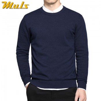 2017 Spring mens pullover sweaters Simple style cotton O neck sweater jumpers Autumn Thin male knitwear Blue Gray Black M-4XL