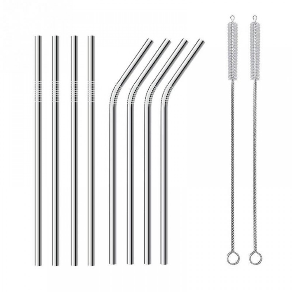 High Quality Reusable Metal Drink Straw Stainless Steel With Brush Straight Tube/bend Tube