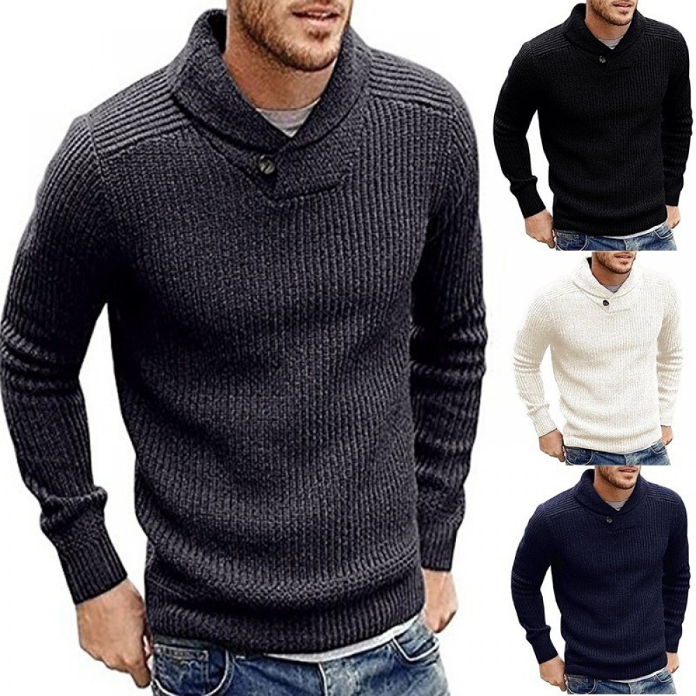 SMONSDLE Sweater Men Pullover Coat 2019 New Men Winter Fashion Solid Sweaters Casual Warm Knitting Jumper Sweater Male Coats