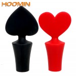 HOOMIN 1PC Wine Bottle Sealer Cap Silicone Poker Shaped Wine Stoppers Leak Free Wine Beer Bottle Cork Stopper Plug Bar Tools