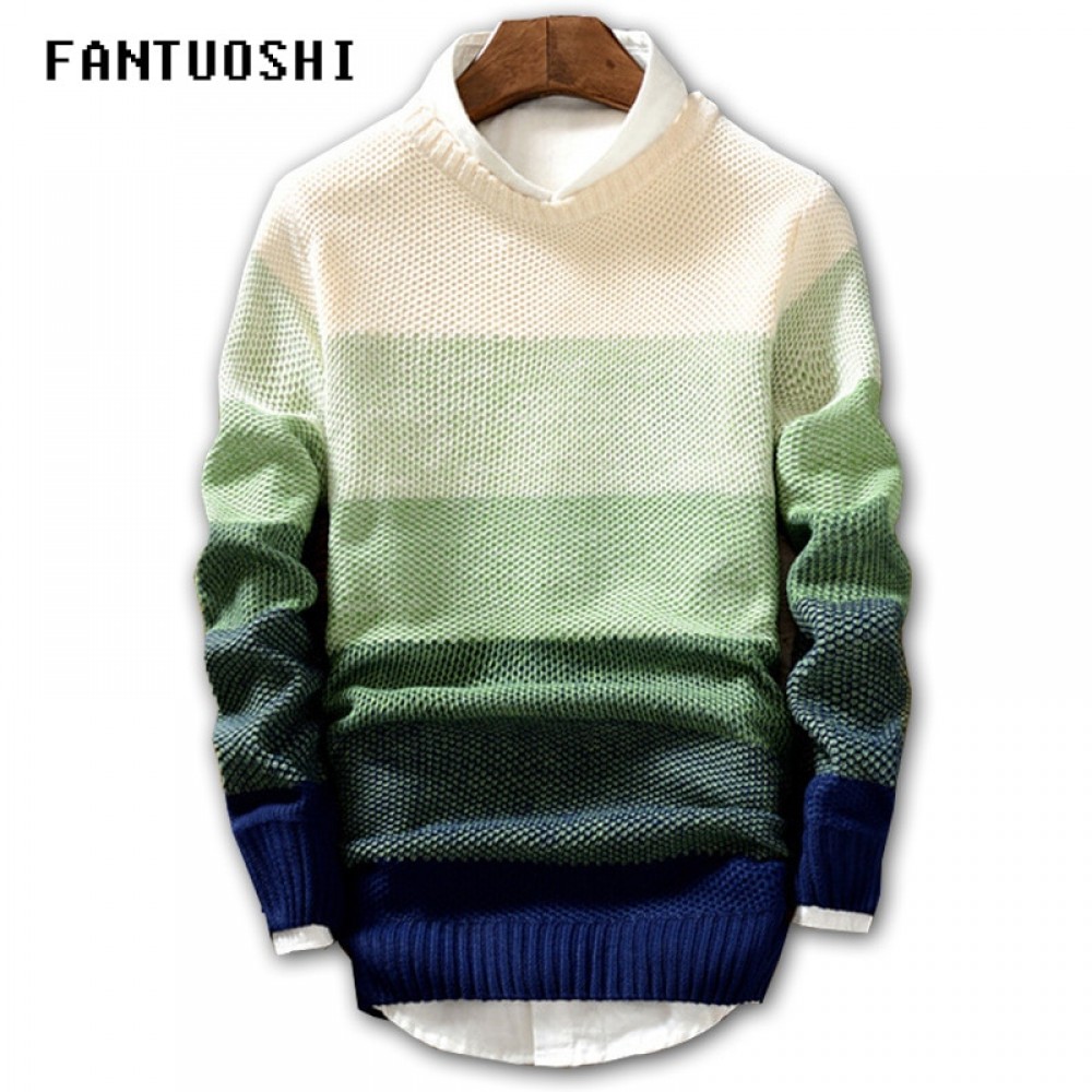 2018 New Spring and Autumn Fashion Casual Sweater O-Neck Slim Fit Knitting Mens Sweaters And Pullovers Men Pullover Men XXL