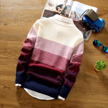 2018 New Spring and Autumn Fashion Casual Sweater O-Neck Slim Fit Knitting Mens Sweaters And Pullovers Men Pullover Men XXL