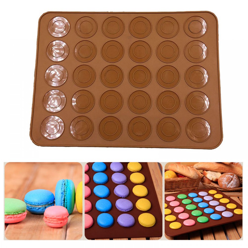 30-Cavity Silicone Macaron Mat DIY Baking Mats Cake Pastry Oven Baking Mold Sheet Bakeware Tools