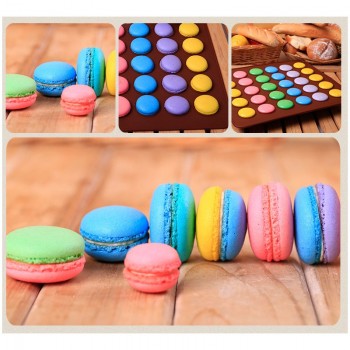 30-Cavity Silicone Macaron Mat DIY Baking Mats Cake Pastry Oven Baking Mold Sheet Bakeware Tools