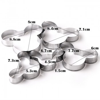 5 PCs/Set  Mickey cake mold Kitchen Bakeware Baking Tools  Biscuit Mickey  Cookie Cutter and Cookie Stamps