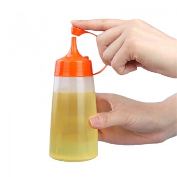 180ml/300ml/400ml Seasoning Bottle Plastic Salad Dressing Squeeze Bottle Pointed Nozzle Small Oil Bottle Kitchen Supplies Jam