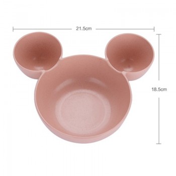 Carrywon Plate Children Kids Cute Cartoon Mouse Bowl Dishes Baby Feeding Bowl Dinner Lunch Food Container Lunch Box	Camping