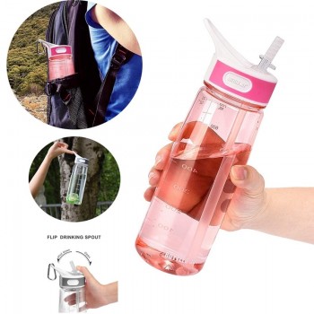 bottled joy 800ml straw drink water bottle Tritan bpa free cute water bottles kids with Handle and my gym Plastic bottle