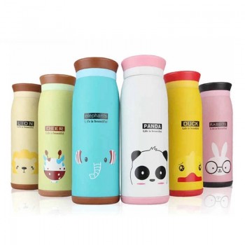 Fashion Cartoon Animals Thermos Bottle Children Student Cute Thermo Mug Stainless Steel Belly Cup Thermos Thermocup