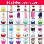 Christmas Gift Swig Cups 9oz/6oz Egg Shaped Cup 304 Stainless Steel Tumber Mug with Lid Wine Beer Cup Vacuum Thermos Rose Gold