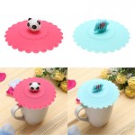 Cute Anti-dust Silicone Glass Cup Cover Coffee Seal Lid Cap Cartoon Panda Elephant Water Drinking Tools Suppliers Drop Shipping