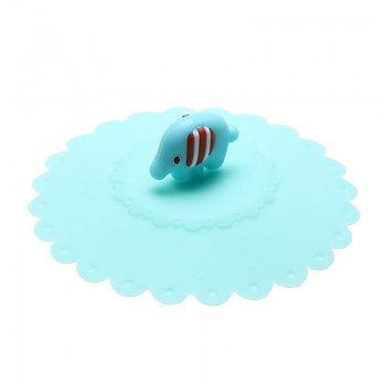 Cute Anti-dust Silicone Glass Cup Cover Coffee Seal Lid Cap Cartoon Panda Elephant Water Drinking Tools Suppliers Drop Shipping