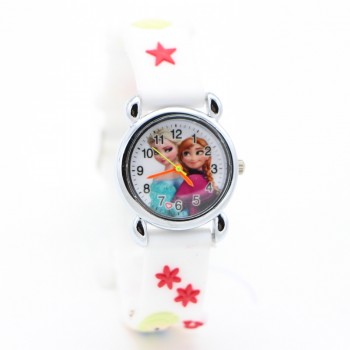 Relojes Mujer Infantil Reloj Snow Queen Princess elsa anna Cartoon Watch 3D Children Kids Quartz Wristwatches Clock