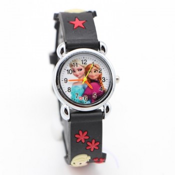 Relojes Mujer Infantil Reloj Snow Queen Princess elsa anna Cartoon Watch 3D Children Kids Quartz Wristwatches Clock