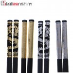 BalleenShiny Alloy Black Dragon Chopsticks Chinese Long Non-Slip Alloy Sushi Hashi Chop Sticks Set Chinese Gifts Tableware