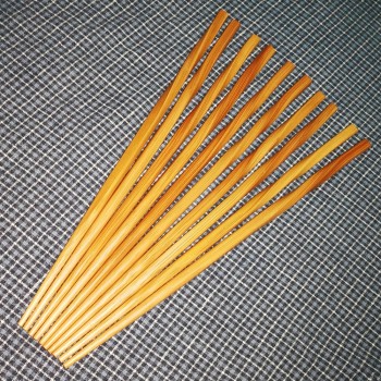 5 Pairs Chinese Chopsticks Handmade Carbonized Bamboo Household Fresh Modern Style Travelling Tableware Utensils Chopsticks