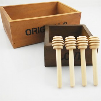 100 pcs 8 cm/10 cm/10.4 cm Mini Wooden Honey Dippers Stirrer honey Spoon Stick  Wedding Favors Honey Tools JK23