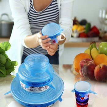 Lid-bowl Pot Lid-silicon Stretch Lids Silicone Cover Pan Kitchen Vacuum Lid Sealer Universal Silicone Saran Food Wrap