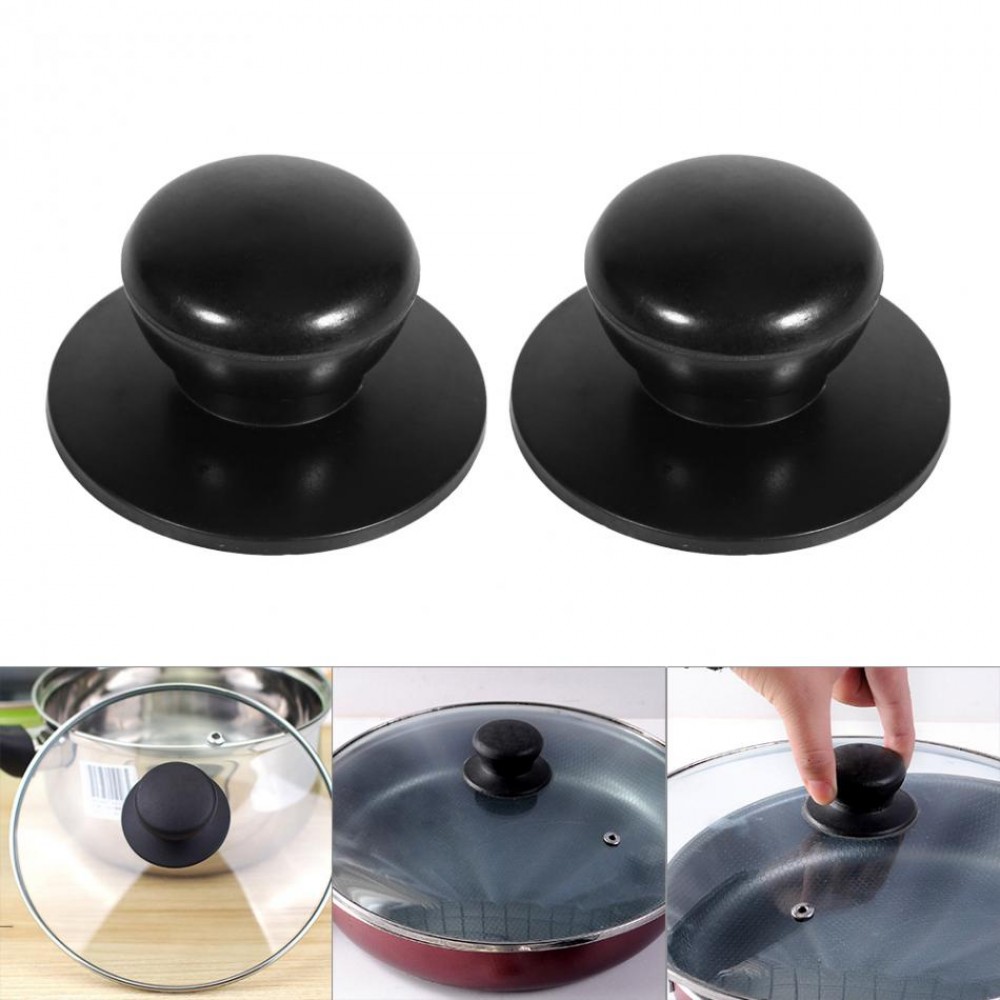 2Pcs/lot Utensil Pot Pan Lid Cover Circular Holding Knob Screw Handle Kitchen Cabinet Handles Knobs Replacement Cookware