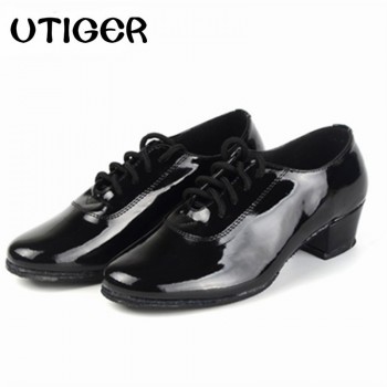 2019 Men Children Boy Modern Ballroom Tango Latin Dancing Shoes Heel 2.5CM 3CM 4CM Women Man kid boys dance shoes WD259