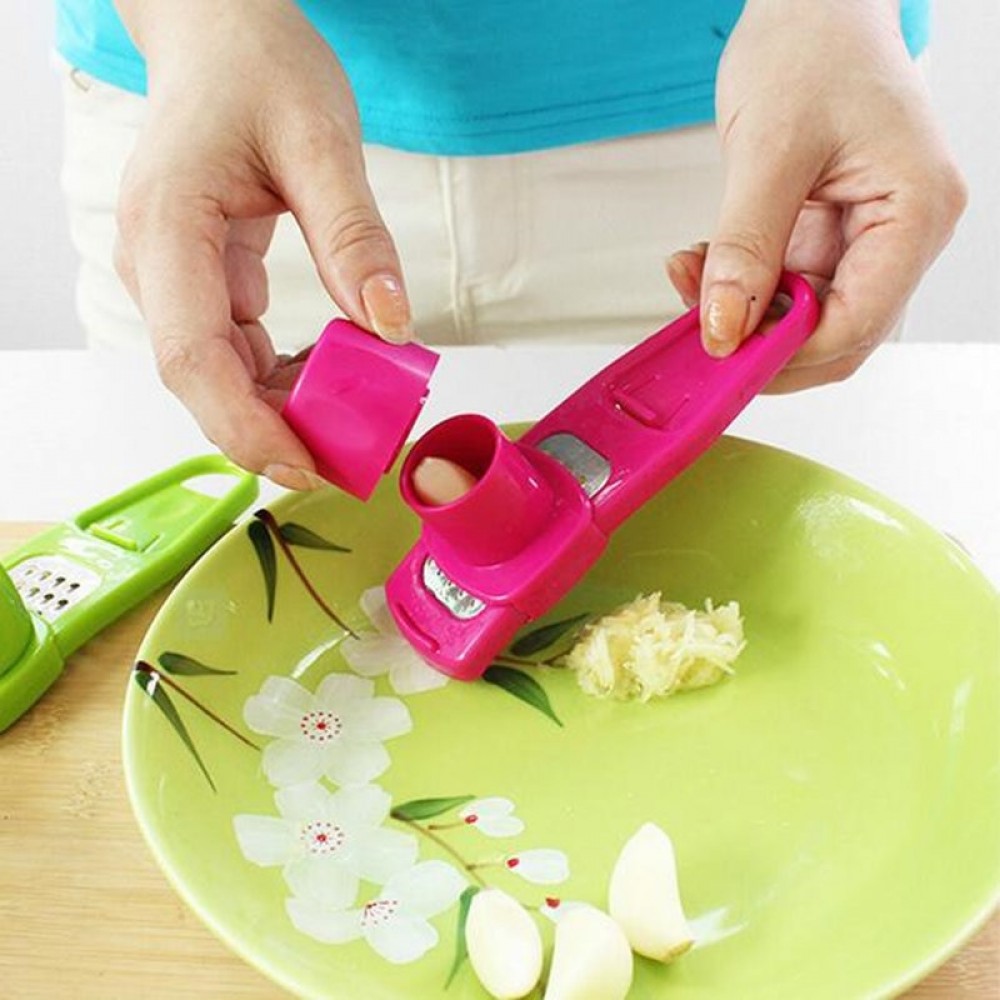 Stainless Steel Garlic Presse Vegetable Grater Cutter Helper Stir Garlic Peeler Multifunctional Cooking Tool Sushi Flavour Maker