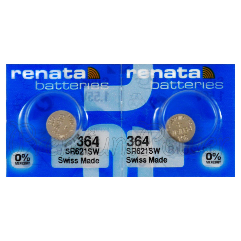 2 X Renata 364 Oxyde DArgent Piles 1.55V SR621W SR60 Montre SR65 0% Mercure