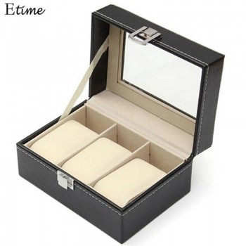 FANALA 3/Grid Watch Box Boite Montre Watches Boxes Metal Buckle PU Leather Watch Holder High Quality Jewelry Gift Box Caja Reloj