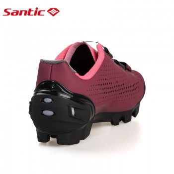 Santic Women Cycling MTB Shoes Rotating Lock Shoes Mountain Bike Biking Sneakers Cycling Women Shoes Two Colors LS18002