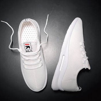 White Spring Autumn Men Sneakers Fashion Low To Help Men Casual Shoes Flyweather Ultra Light Walking Shoes Tenis Masculino Adult