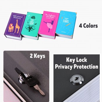 18x11.5x5.5cm Combination Lock Hidden-Safe Box Safe Box Strongbox Steel Simulation Book Home Office Money Phone Safe Storage Box