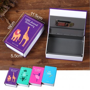 18x11.5x5.5cm Combination Lock Hidden-Safe Box Safe Box Strongbox Steel Simulation Book Home Office Money Phone Safe Storage Box