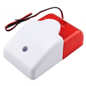 Mini Wired Strobe Siren Durable 5V 12V 24V 220V Sound Alarm Strobe Flashing Red Light Sound Siren Home Security Alarm System