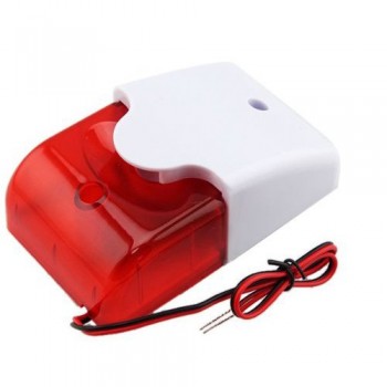 Mini Wired Strobe Siren Durable 5V 12V 24V 220V Sound Alarm Strobe Flashing Red Light Sound Siren Home Security Alarm System