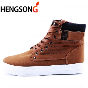 HENGSONG Mens Vulcanize Shoes Spring Autumn Shoes Warm Men Shoes Tenis Masculino Male Mens Vulcanize Shoes Botas Men TR871485